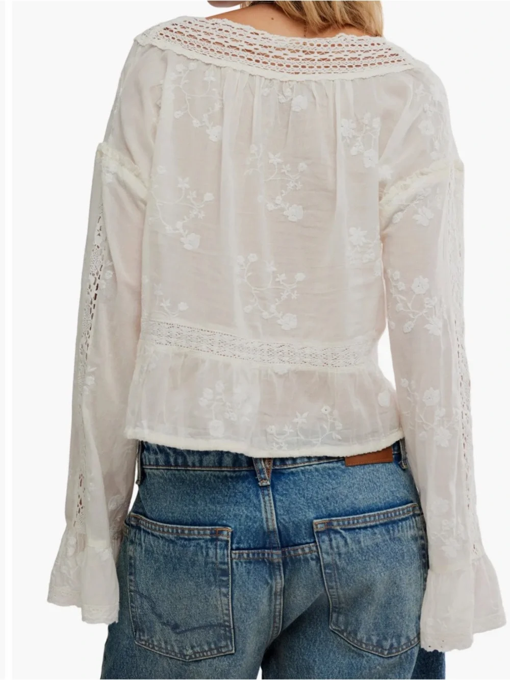 Free People Sweet Love Crop Shirt